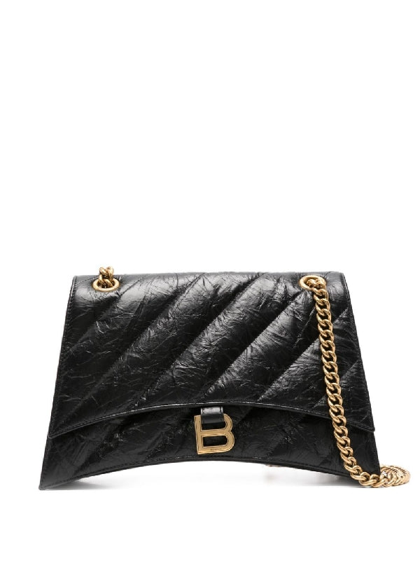Balenciaga Crush Medium Black Crossbody & Shoulder Bags