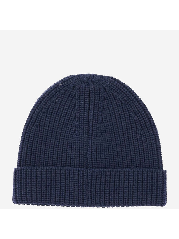 V Logo Embroidery Wool Beanie