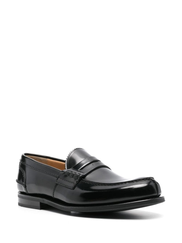 Black Calfskin Loafers