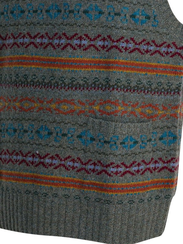 Fair Isle Wool Knit Vest