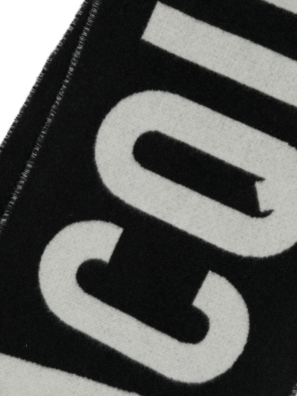 Logo Fringe Wool Muffler