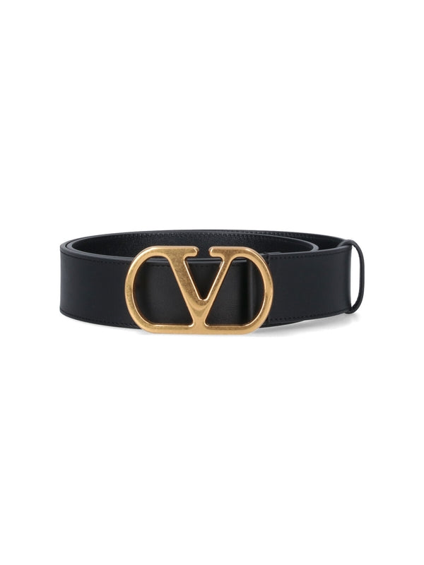 Valentino Black Leather Belts