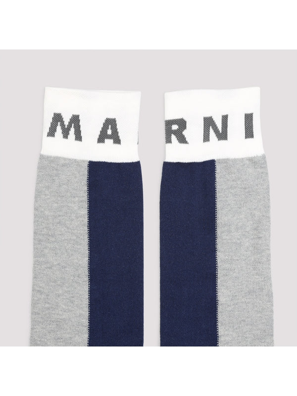 Logo Contrast Detail Socks