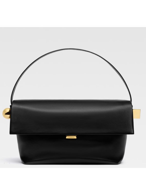 Rond Carre Logo Leather Large Tote
  Bag