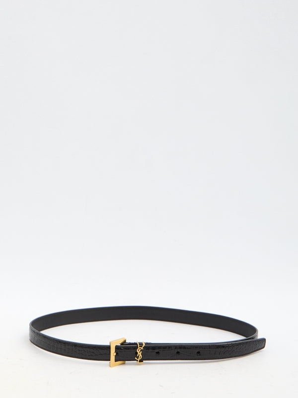 Cassandra Logo Leather Belt