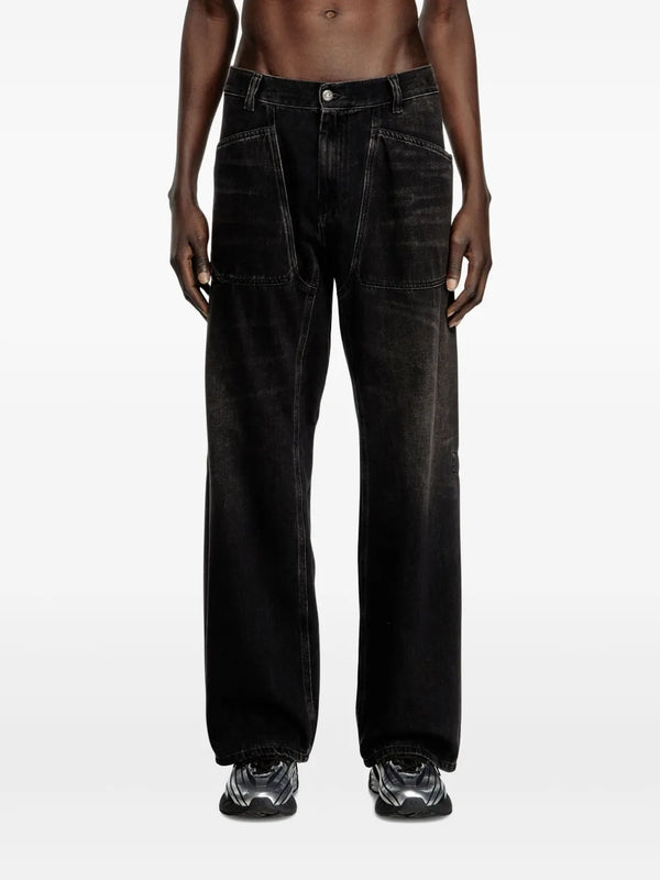 Back Logo Patch Denim Pants