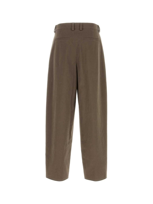 Pintuck Detail Cotton Pants