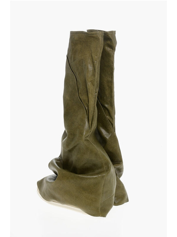 Rick Owens Green Middle Boots
