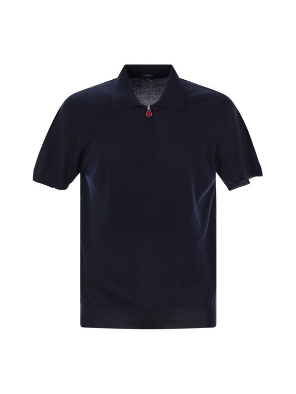 Logo Half-Zip Cotton Polo Shirt