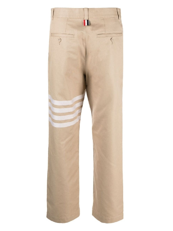 4-Bar Straight Cotton Pants