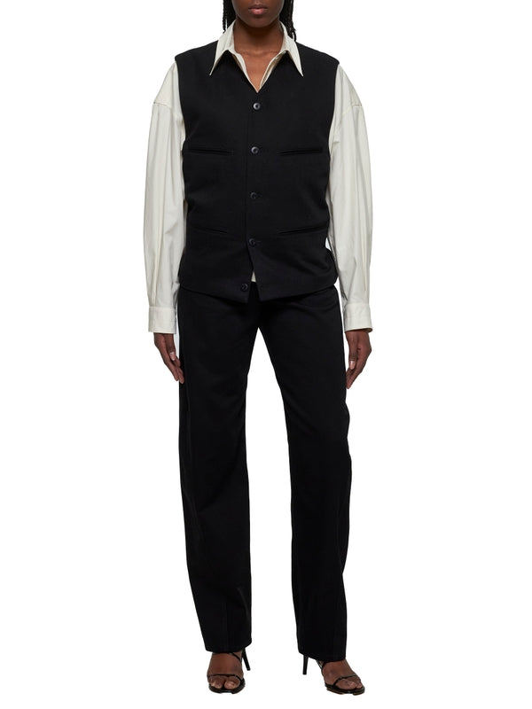 Black Cotton Vest