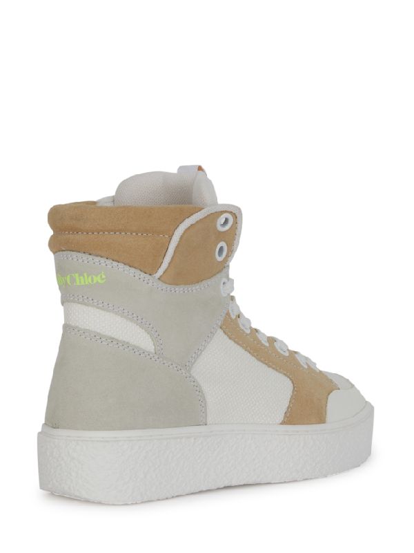 Logo Panel Mix High Top Sneakers