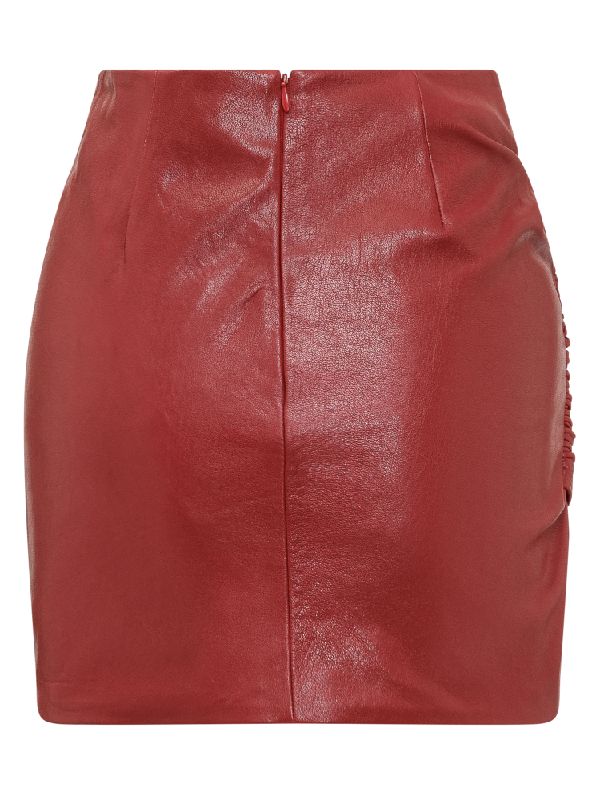 Gathering Asymmetric Mini Skirt