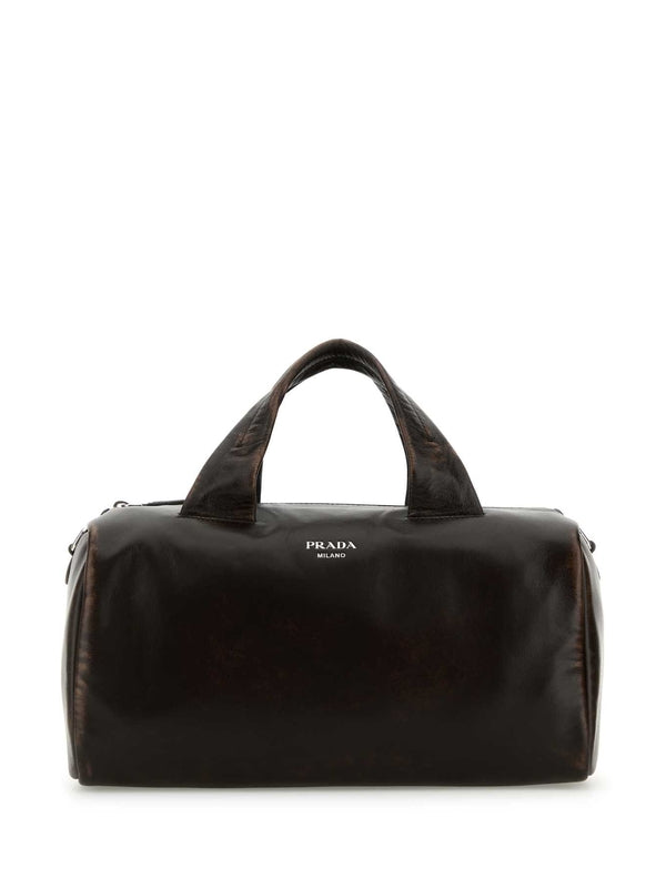 Vintage Leather Boston Bag