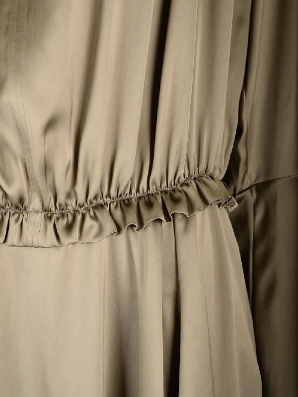 V-Neck Viscose Midi Dress