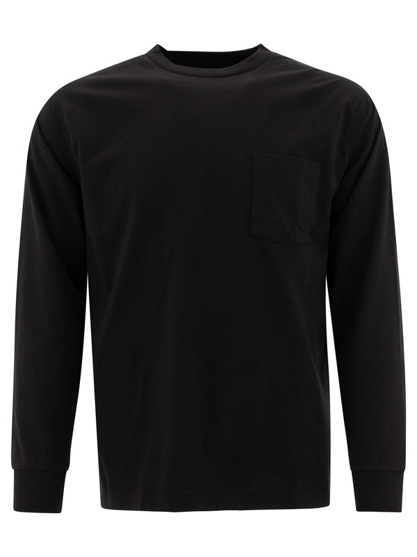 Chest Pocket Cotton Long-Sleeve Top