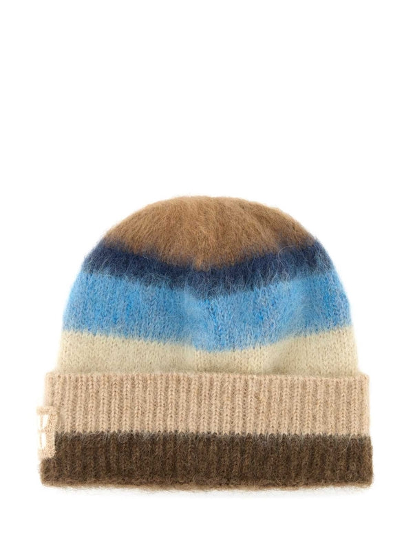 Stripe Mohair Beanie