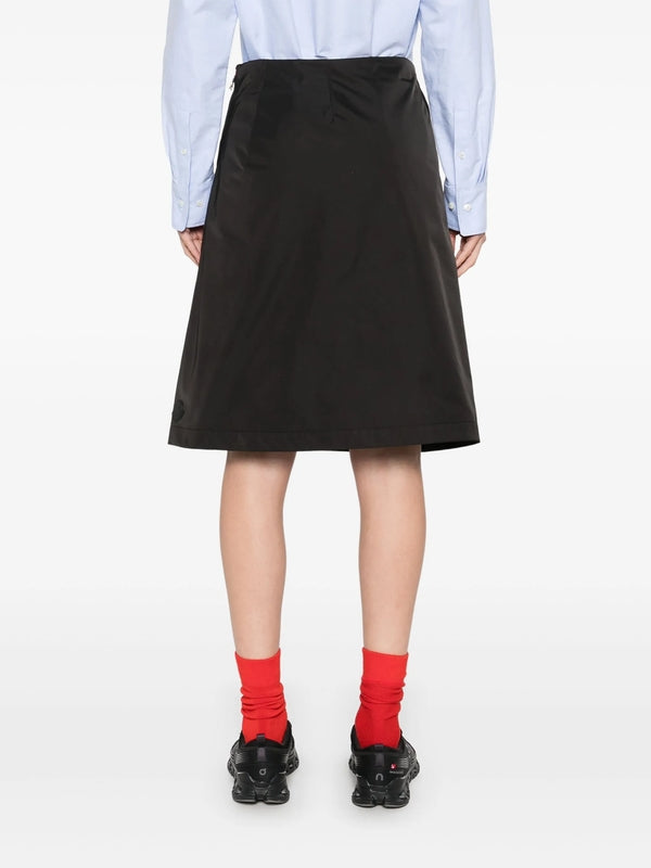 Zip-Up Viscose Midi Skirt