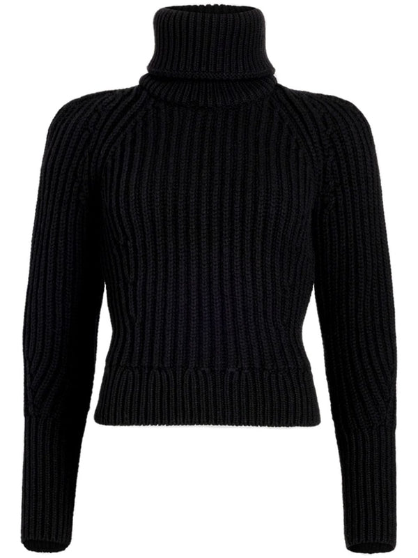 Wool Cashmere High Neck Knit