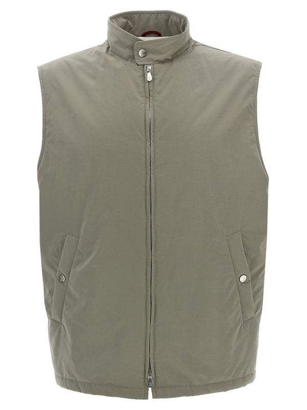 High-Neck
  Zip-Up Vest