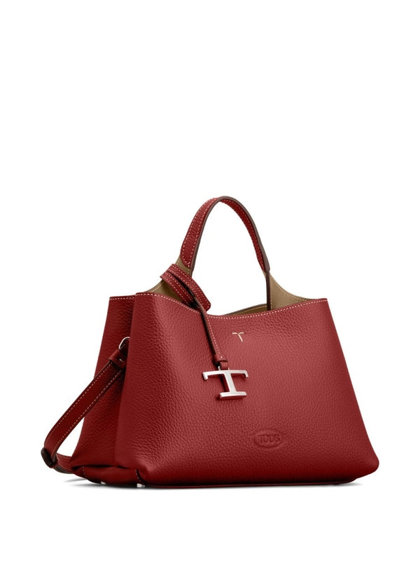 Tod'S Burgundy Tote Bag