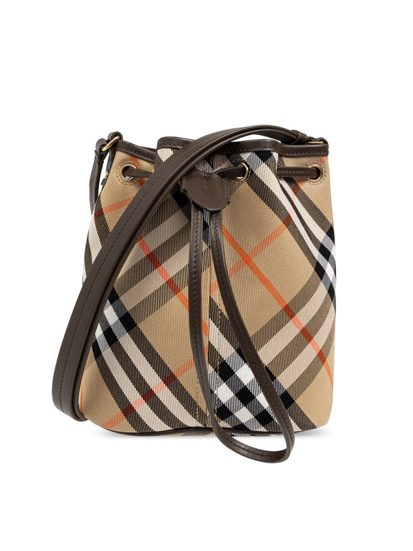 Check Pattern Drawstring
  Bucket Bag