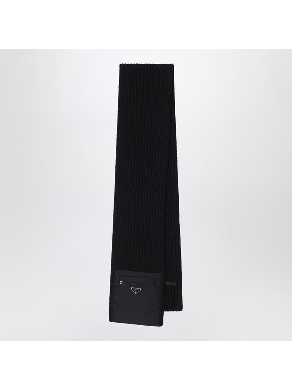 Prada Black Wool Mufflers