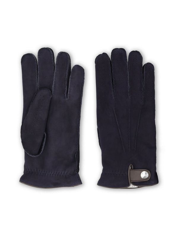 Brunello Cucinelli Navy Leather Gloves