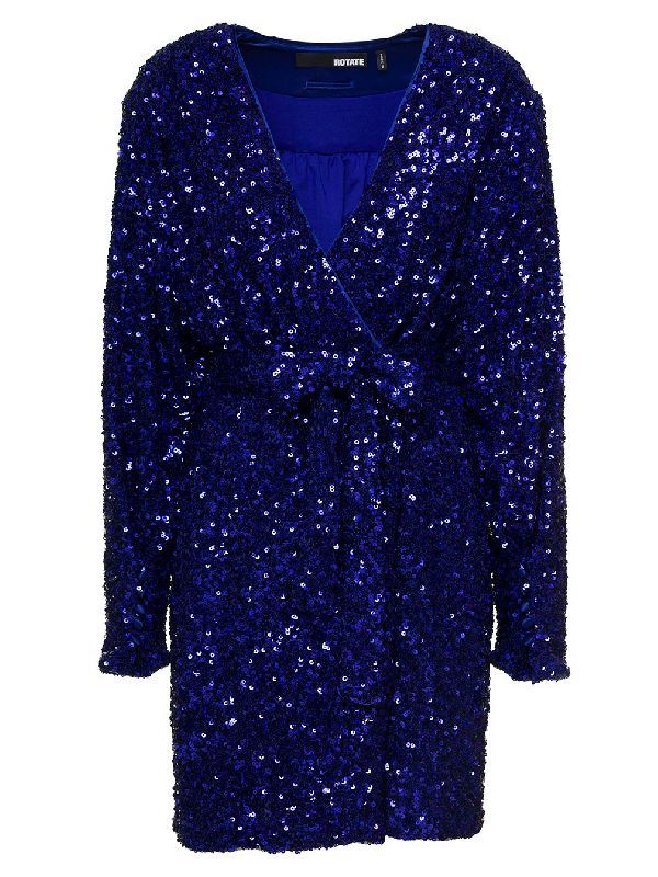 Allover Sequin Belted Dress