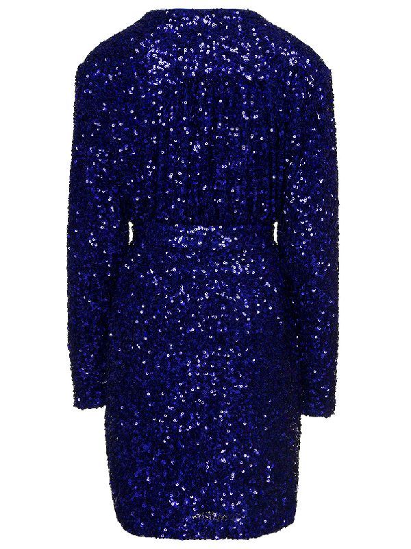 Allover Sequin Belted Dress