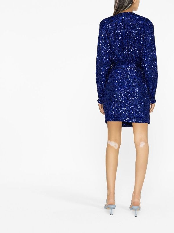 Allover Sequin Belted Dress