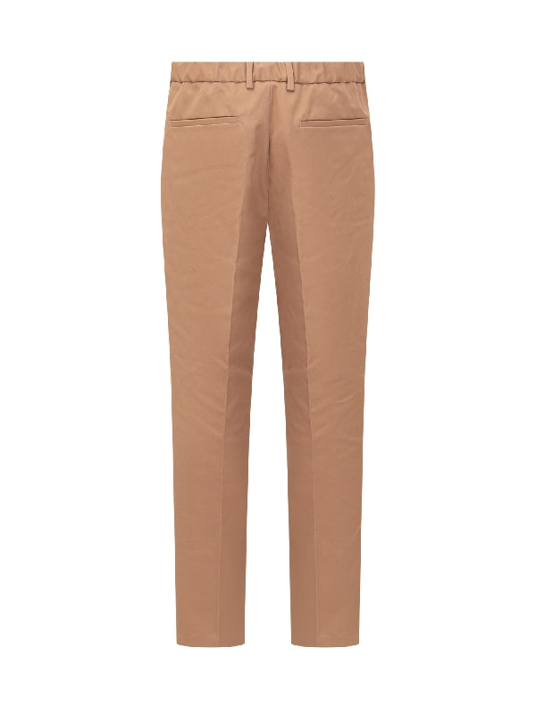 Brown Tapered Pleated Pants