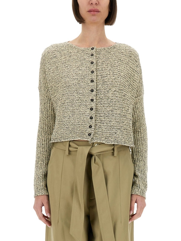 Round Neck Crop Cardigan