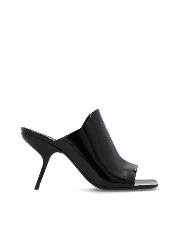 Era Black Leather Sandal Heels