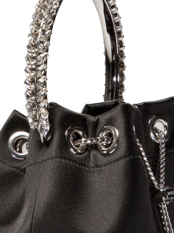 Bon Bon Crystal Satin Bucket
  Bag