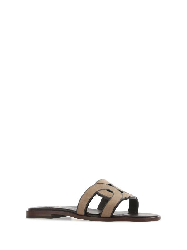 Woven Logo Flat Sandal