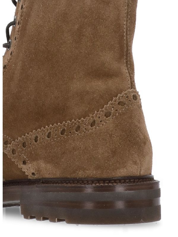 Suede Leather Lace-up Boots