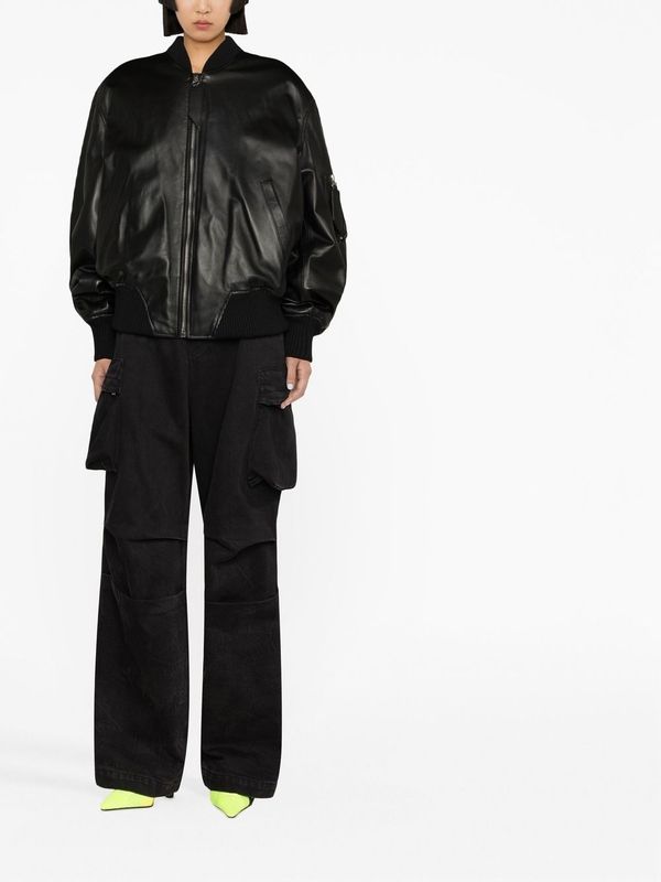 Anja Leather Bomber