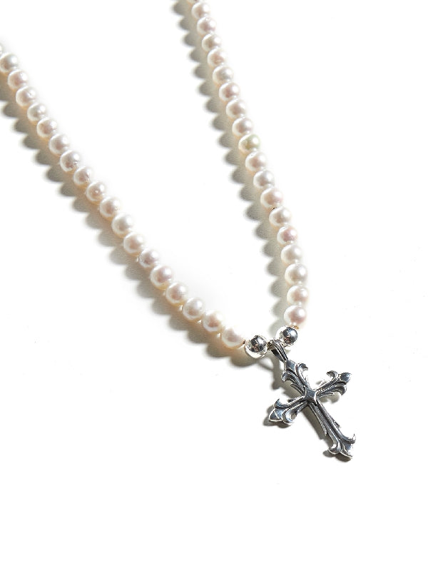 Cross Pendant Pearl Necklace