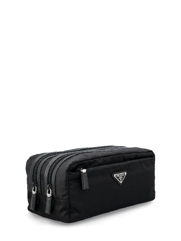 Triangle Logo Nylon Pouch