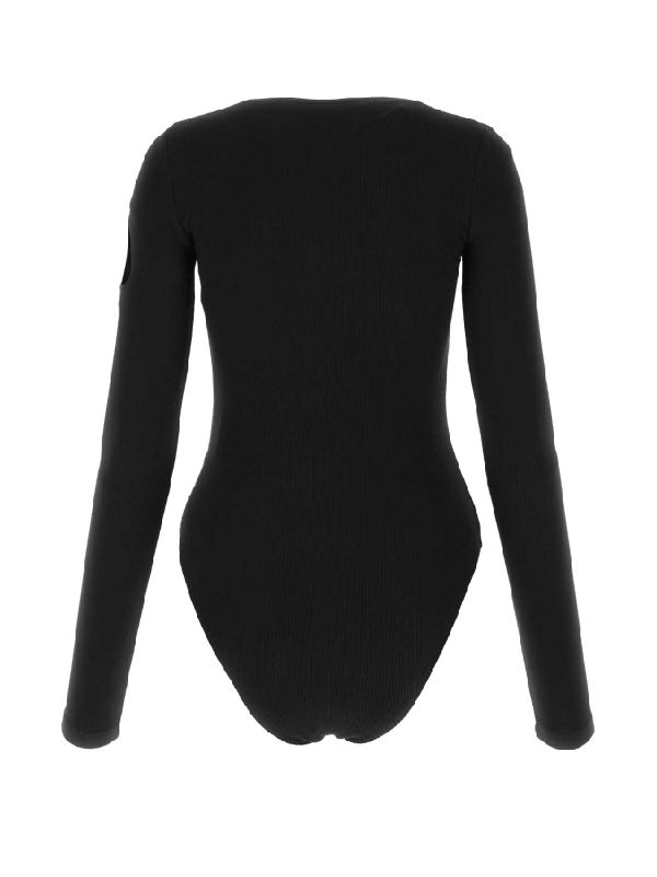 Cut-out Cotton Bodysuit