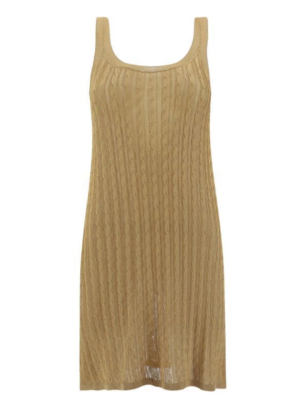 Back Triangle Patch Knit Dress