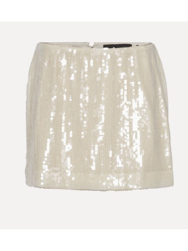 Sequin Slit Mini Skirt