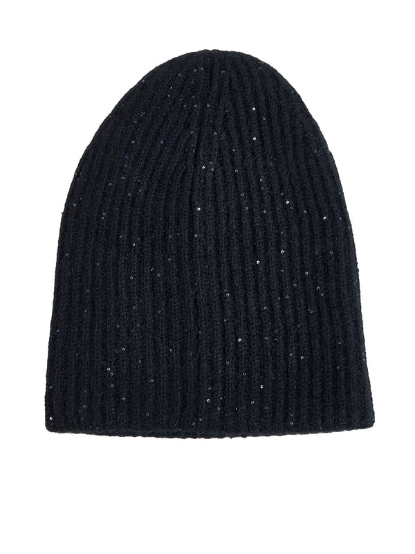 Sequin Detail Wool Blend
  Beanie