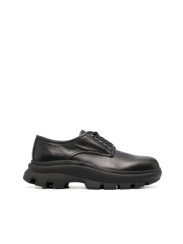 Chunky Sole Calfskin Derby Shoes