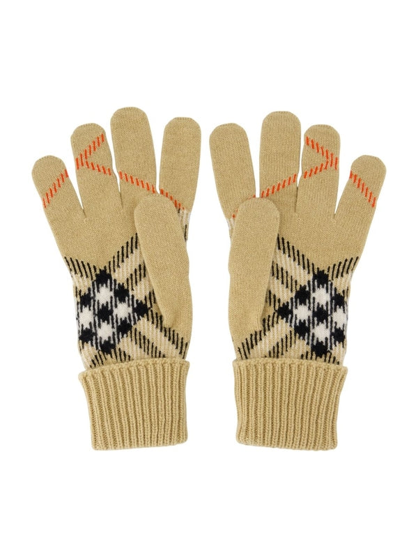 Burberry Beige Wool Gloves