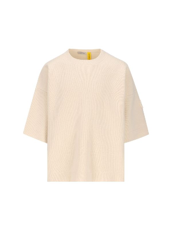 Logo Patch Wool Short Sleeve Knit