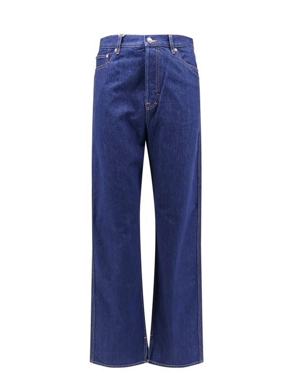 Back Flower Logo Denim Pants