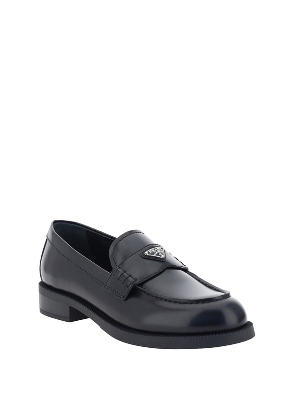 Triangular Logo Leather Loafer