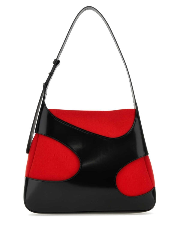 Cut-out Detail Large Shoulder Bag